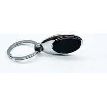 Oval Model Sertifikalı Oltu Taşı Işçilikli Anahtarlık