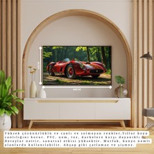 Otomobil Temalı Kırmızı Spor Çerçevesiz Pvc Tablo 60X34 cm