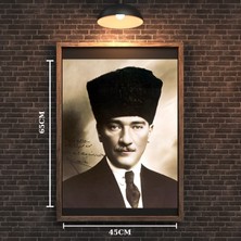 Atatürk Tablo Serisi 03 Çerçevesiz 45X65CM Pvc Tablo