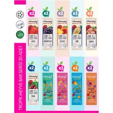 Mixmey Tropik Meyve Bar Serisi 20 Adet | Sağlıklı Atıştırmalıklar – Vegan, Glutensiz (20GR X 20 ADET)