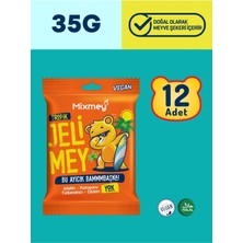 Mixmey Jelimey Tropik 12 Adet X 35 gr | Jelatinsiz Doğal Tropik Lezzet Gummy Bear | Ayıcık