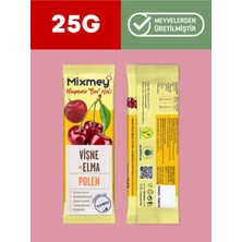 Mixmey Bee Polen Vişne Meyve Barı 12 Adet | Sağlıklı Atıştırmalıklar – Glutensiz Koruyucusuz 25gr X 12 Adet