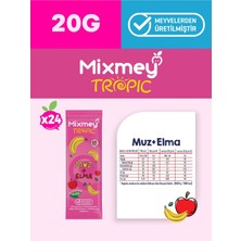 Mixmey Muz Meyve Barı 24 Adet | Sağlıklı Atıştırmalıklar – Vegan, Glutensiz, Koruyucusuz (20GR X 24 ADET)