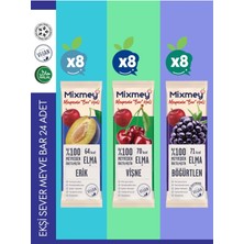 Mixmey Ekşi Sever Meyve Barı – 24 Adet | Sağlıklı Atıştırmalıklar – Vegan, Glutensiz (20GR X 24 ADET)