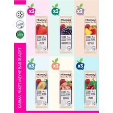 Mixmey Karma 3 Meyve Bar 18 Adet | Sağlıklı Atıştırmalıklar – Vegan, Glutensiz, Koruyucusuz 20gr X 18 Adet