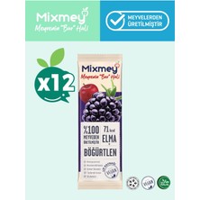 Mixmey Böğürtlen Meyve Barı 12 Adet | Sağlıklı Atıştırmalıklar – Vegan, Glutensiz, Koruyucusuz 20g X 12adet