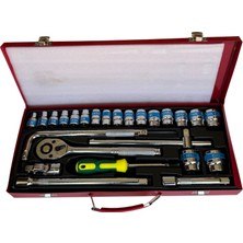 25 Parça 1/2" Cırcır Lokma Anahtar Seti