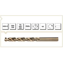 Makina Takım Hss-E Altın Seri Inox Delme Matkap Ucu 2 mm