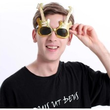 Bfs   Altın Renk Rockn Roll Gitar Şekilli Parti Gözlüğü 15X15 cm