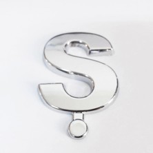 Cemax Ş Harfi  3,75 cm Krom Yapışkanlı