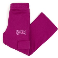 U.S. Polo Assn. Kız Çocuk Fuşya Cep Detaylı Parlak Baskılı Eşofman Altı 50316892-VR023