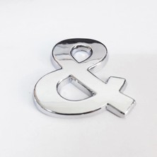 Cemax & Işareti 3,75 cm Krom Yapışkanlı