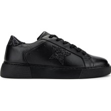 Tamer Tanca Kadın Deri/tekstil Siyah Sneakers & Spor Ayakkabı 1145 1609 Bn Ayk Y25 Sıyah