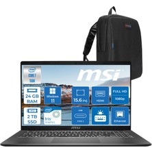 MSI Msı Modern 15 Intel Core 7 150U 24GB 2tb SSD Intel® Graphics Windows 11 Pro 15.6" IPS Fullhd (1920X1080) Taşınabilir Bilgisayar F1MG632XTRP14 + Zetta Çanta