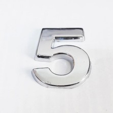 Cemax 5 Rakamı 3,75 cm Krom Yapışkanlı