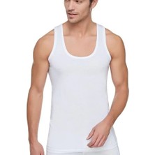 Tutku 0101 Erkek %100 Pamuk Penye Atlet 2XL Beyaz Renk Nefes Alabilir Özellikte