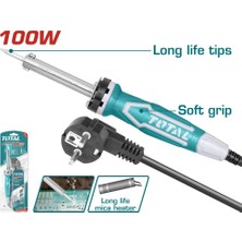 Total Elektrikli Kalem Havya 220-240V~50/60Hz Giriş Gücü 100W Uzun Ömürlü Değiştirilebilir Uç TET10006
