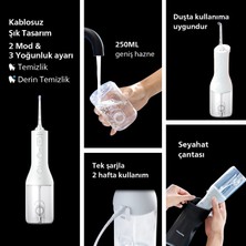 Sonicare Power Flosser 3000 Ağız Duşu Kablosuz, Yedek Başlık Hediyeli - Beyaz HX3826/31