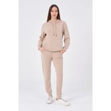 Kadın Yumuşak Kumaş Eşofman Takımı Eşofman Altı ve Sweatshirt
