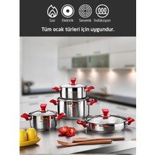 Hascevher Yaprak 8 Pcs Tencere Seti (18/20/24/26Krn.)
