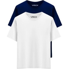Erkek 2 Li Paket %100 Pamuk Oversize Tişört Basic Bisiklet Yaka Kısa Kollu T-Shirt