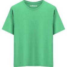 Erkek %100 Pamuk Oversize Tişört Basic Bisiklet Yaka Kısa Kollu T-Shirt
