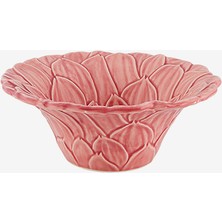 Bordallo Pinheiro Maria Flor Pembe Seramik Servis Kasesi 16 Cm