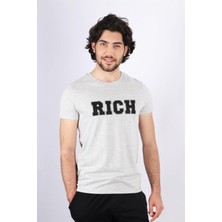 Erkek Nakış Baskılı T-Shirt