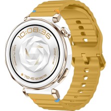 Huawei Watch Gt5 Pro 42MM Ile Uyumlu Dalga Desenli Tokalı Yumusaş Soft Silikon Kordon