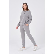 Kadın Yumuşak Kumaş Eşofman Takımı Eşofman Altı ve Sweatshirt