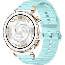 Huawei Watch Gt5 Pro 42MM Ile Uyumlu Dalga Desenli Tokalı Yumusaş Soft Silikon Kordon