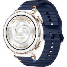 Huawei Watch Gt5 Pro 42MM Ile Uyumlu Dalga Desenli Tokalı Yumusaş Soft Silikon Kordon