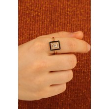  Baget Kare Yeni Tarz Altın Yüzük ÇGKY0066