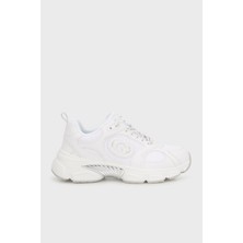 Guess Ibitha Logolu Metalik Detaylı Kalın Taban Sneaker Ayakkabı FLTIBIELE12 Bayan Ayakkabı Fltıbı ELE12 Whıte