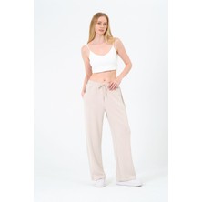 Rich Kadın Yüksek Bel Çizgili Palazzo Pantalon