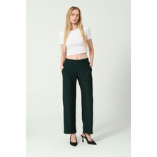 Rich Kadın Yüksek Bel Bol Paça Pantalon