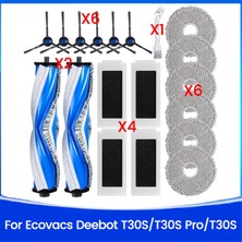 Sedipiitous Ecovacs Deebot T30S/T30S PRO/T30S Aı Robot Vakum Süpürücü Ana Yan Fırça Hepa Filtre Mop Bezi (Yurt Dışından)