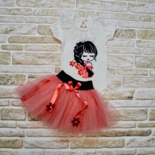 Zarif Bebek Kız Takımı Nar Çiçeği Deseniyle