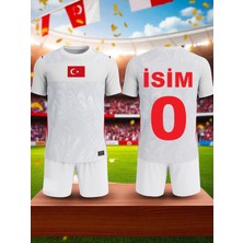 Bite Nose Türkiye Beyaz Milli Takım Isme Özel Yazdırmalı Çocuk Halı Saha Forma