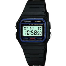 Casio F-91W-1DG Standart Kol Saati  (2 Yıl Türkiye Distribütörü Ersa Saat Garantilidir)