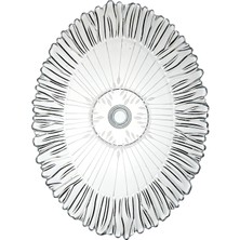 Decocia 33 cm Oval Ayaklı Cam Meyvelik Sunum Kasesi Vega Desenli