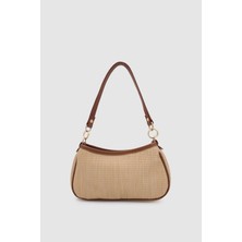 Norel Monogram Baget ve Çapraz Hasır Çanta Taba