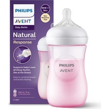 Philips Avent Natural Response PP Pembe Biberon 1+ Ay 260 ml SCY903/11