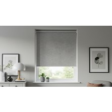 Gri Kahve NCT Serisi (NCT443) Metal Kasa Blackout Düz Kadife Dokulu Perde