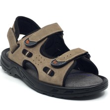 Coppo %100 Nubuk Deri Ortopedik Yazlık Rahat Erkek Ayarlanabilir Büyük Numara Sandalet Terlik Yeni Sezon 40-47