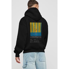Cosmopolitan Kokteyl Arka Baskılı Hoodie Oversize Kapüşonlu Sweatshirt Erkek Kadın