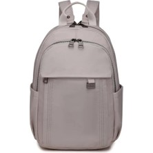 21K - Barcelona Saten Kumaş Kadın Sırt Çantası BC2113 - Vizon