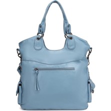 Barcelona Yıkamaderi Kadın Omuz Çantası Bc 1582 - Buz Mavisi