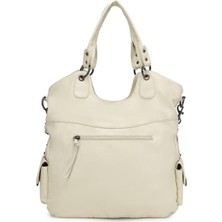 Barcelona Yıkamaderi Kadın Omuz Çantası Bc 1582 - Bej