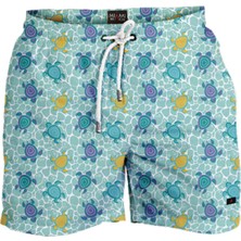 4-16 Yaş Su Itici Özellikli Dijital Baskılı Çocuk Deniz Şort Mayo // 1085